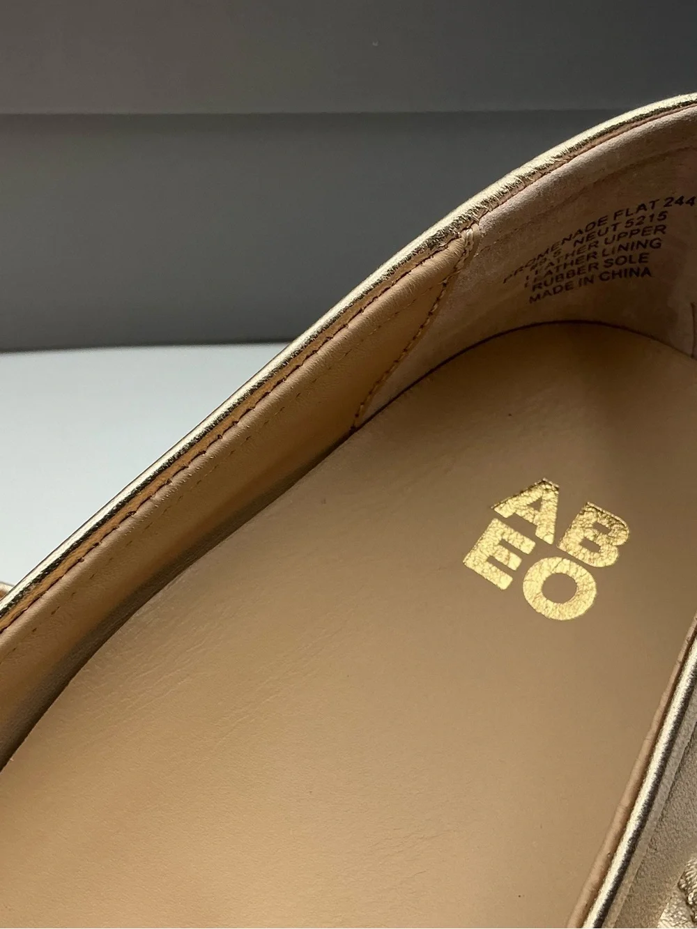ABEO PROMENADE Metallic Gold Women’s Flats